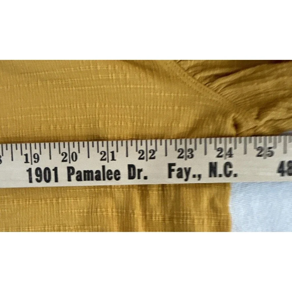 Max Studio London Yellow Knit Round Neck Short Sleeve Pullover Blouse 1X 0084 - Picture 9 of 12